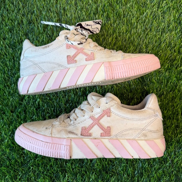 Off-White Vulc Low White Pink Wmns Women’s Sneakers Shoes
